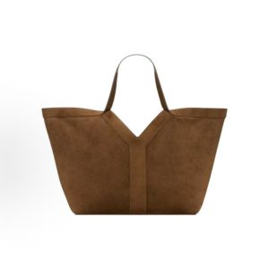 SAINT LAURENT Solid Suede Y Logo Stitching Bronze Accessories Tote Bag Tote Bag Tote Bag Tote Large Women's Dark Caramel Cognac