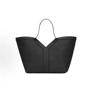 SAINT LAURENT YSL Y Cabas Logo Hook and Loop Tote Tote Bag Shopping Bag Tote Bag Handbag Women's Black