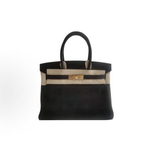 Hermes Birkin 30 Gold Clasp Platinum Bag Tote 30 Women's 89 Noir Black