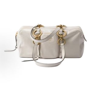 PRADA Dangle Classic Long-Handled Tote Bag Medium Women's White