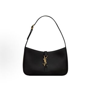 SAINT LAURENT YSL LE5A7 Gold Label Logo Underarm Bag Wandering Bag Shoulder Bag Small Women's Black