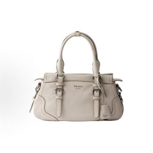 PRADA Borsa Brand Logo Classic Tote Bag Large Women's Chalk White
