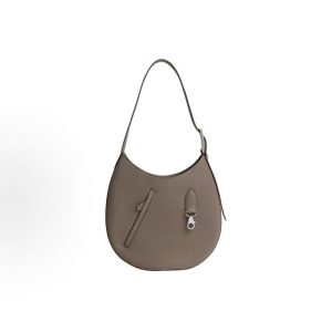 HERMES Arcon Silver Metal Hardware Moon Bag Shoulder Bag Women's 18 Etoupe Elephant Grey