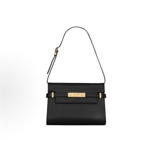 SAINT LAURENT YSL Manhattan Crossbody Shoulder Bag Women's Black