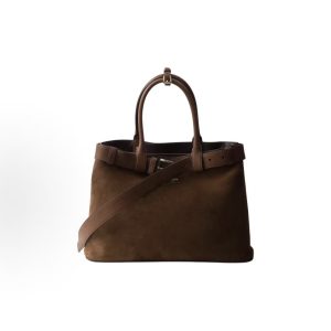 PRADA Buckle Brand Logo Open Closure Tote Bag Tote Bag Shopping Bag Tote Bag Large Women's Cocoa Brown