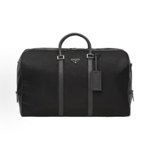 PRADA Brand Logo Travel Bag Tote Bag Unisex Couple Black