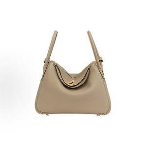 HERMES Lindy 26 Gold Buckle Tote Bag Regular 26 Women's S2 Beige