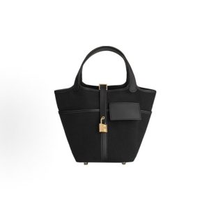 Hermes Picotin Lock 18 pocket Bucket Bag Tote 18 Women's 89 Noir Black
