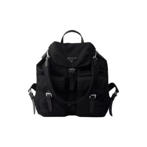 PRADA Re-Nylon Silver Hardware Backpack Men's Black
