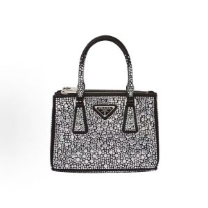 PRADA Galleria Killer Bag Metal Triangle Logo Detachable Adjustable Strap Tote Bag Tote Bag Shopping Bag One Shoulder Crossbody Tote Bag Mini Women's Model