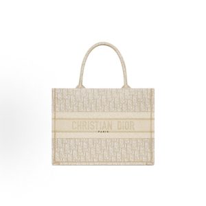 DIOR BookTote Oblique print tote bag Tote bag shopping bag tote bag medium women's gold bag