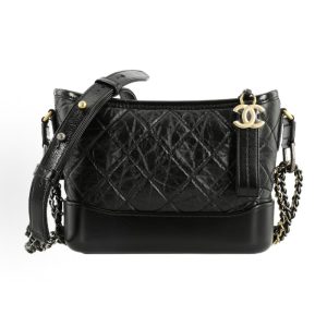 CHANEL Gabrielle 19A Shoulder Crossbody Bag Small Black