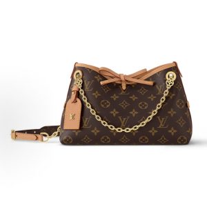 LOUIS VUITTON Carryall BB print with adjustable strap shoulder bag brown