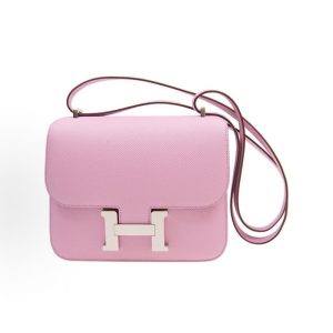 HERMES Constance 19 Silver Buckle Crossbody Shoulder Bag 19 Women's Mallow Purple Forest Purple