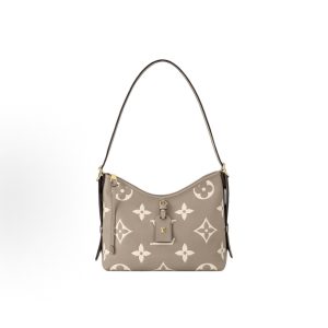 LOUIS VUITTON Carryall PM Adjustable Shoulder Strap Zipper, Small, Dove Grey with Cream Colors