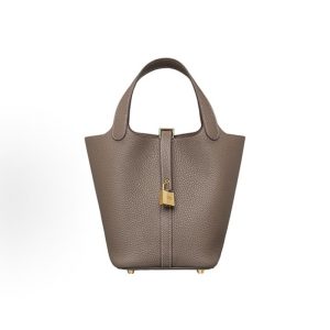 Hermès Picotin Lock 18 - Gold Hardware - Women's - Etoupe (Elephant Grey)