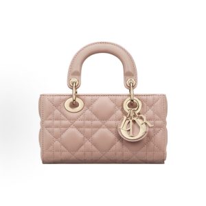 DIOR Lady D-Joy Shoulder Bag Crossbody Bag Tote Bag Super Mini Women's Rose Pink