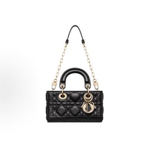 DIOR Lady D-Joy Shoulder Bag Crossbody Bag Tote Bag Super Mini Women's Black