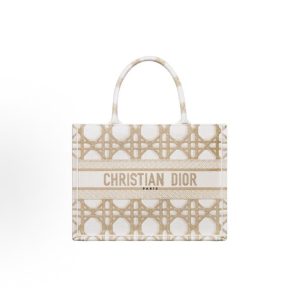 DIOR Book Tote Classic Print Tote Tote Bag Tote Bag Shopping Bag Tote Bag Medium Women's White