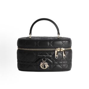 DIOR logo handbag women's black