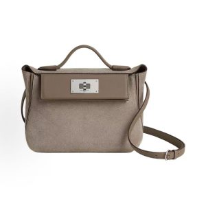 HERMES 2424 - 21 Silver Buckle One Shoulder Crossbody Tote Women's Taupe