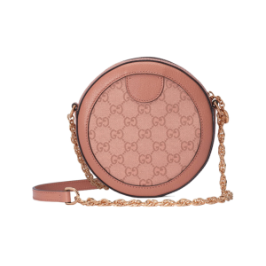 GUCCI Ophidia Presbyopia Full Print Zip Closure Chain Round Cake Bag Crossbody Shoulder Bag Mini Women's
