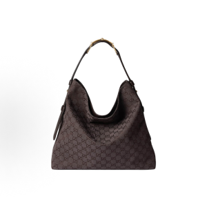 GUCCI Beatrix Horsebit Double G Letter Print Tote Bag Tote Bag Shopping Bag Tote Bag Large Women's Dark Brown