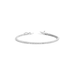 Lab Grown White Sapphire Tennis Bracelet