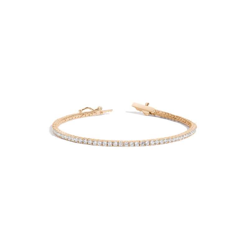 Lab Grown White Sapphire Tennis Bracelet - 图片 2