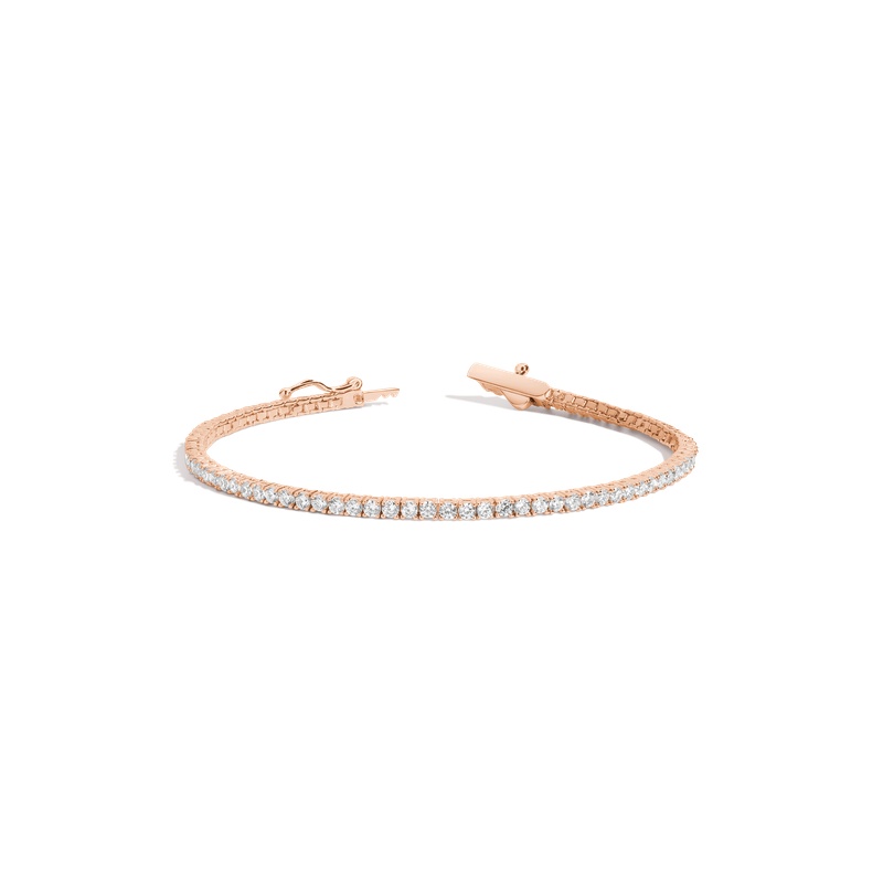 Lab Grown White Sapphire Tennis Bracelet - 图片 3