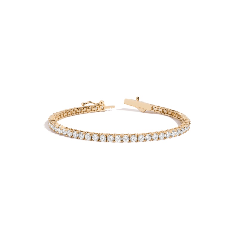 Lab Grown White Sapphire Tennis Bracelet - 图片 8