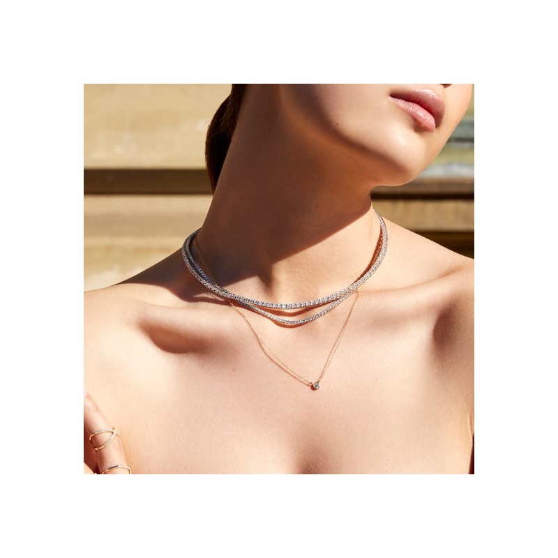 Classic Lab Grown Diamond Tennis Necklace - 图片 22