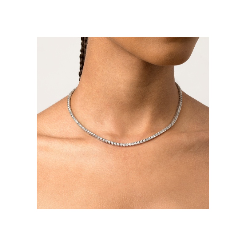 Classic Lab Grown Diamond Tennis Necklace - 图片 26