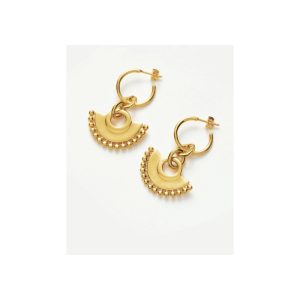 Zenyu Fan Chandelier Hoop Earrings