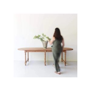 Reclaimed Wood Oval  Farm Table