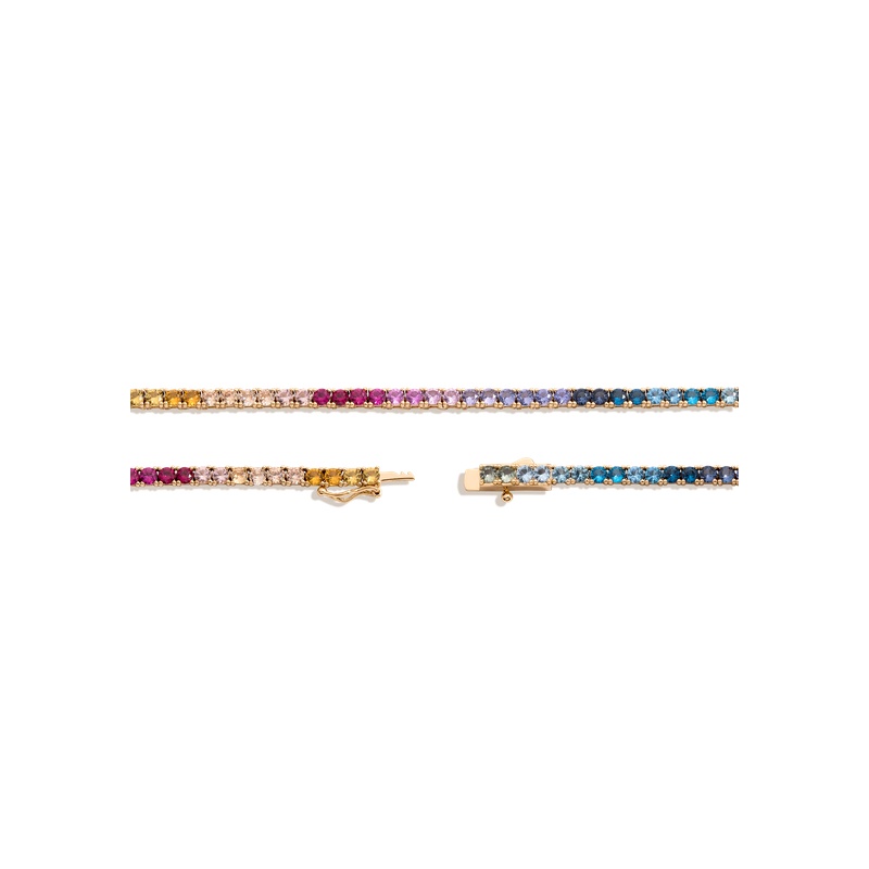 Ombré Rainbow Tennis Necklace - 图片 2
