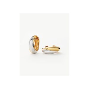 Lucy Williams Chunky Entwine Medium Hoop Earrings | Mixed Metal