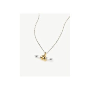 Lucy Williams T-Bar Knot Pendant Necklace | Mixed Metal