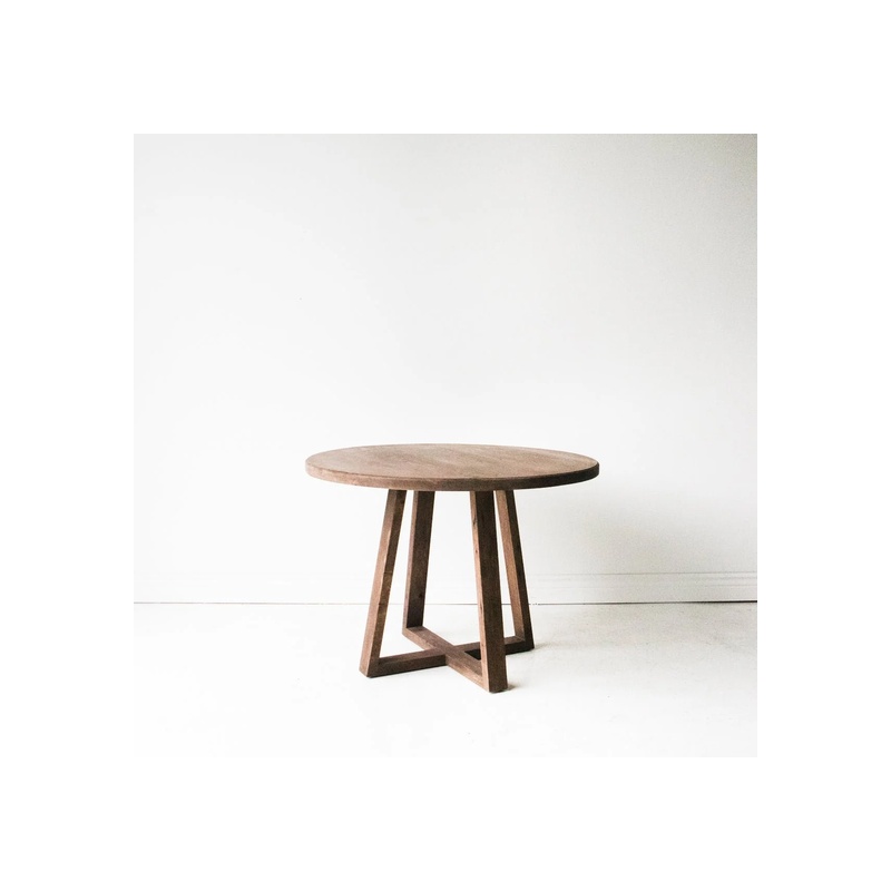 Reclaimed Oak Round Dining Table - 图片 2