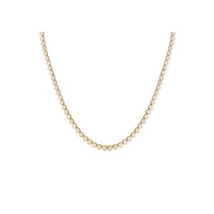Lab Grown White Sapphire Bezel Tennis Necklace
