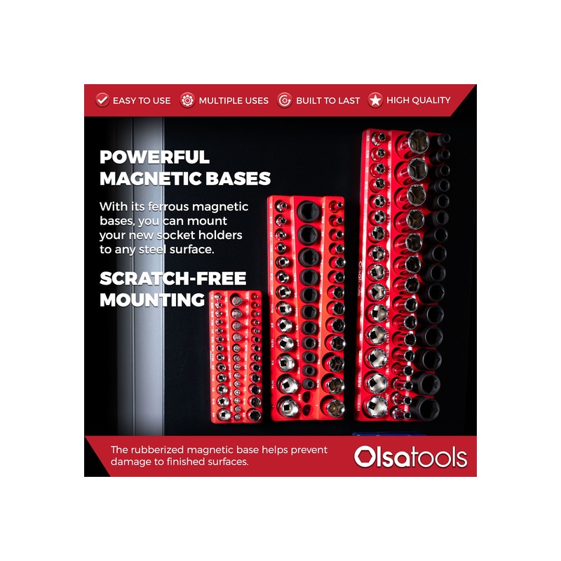 3-Row Magnetic Socket Holders - 图片 97
