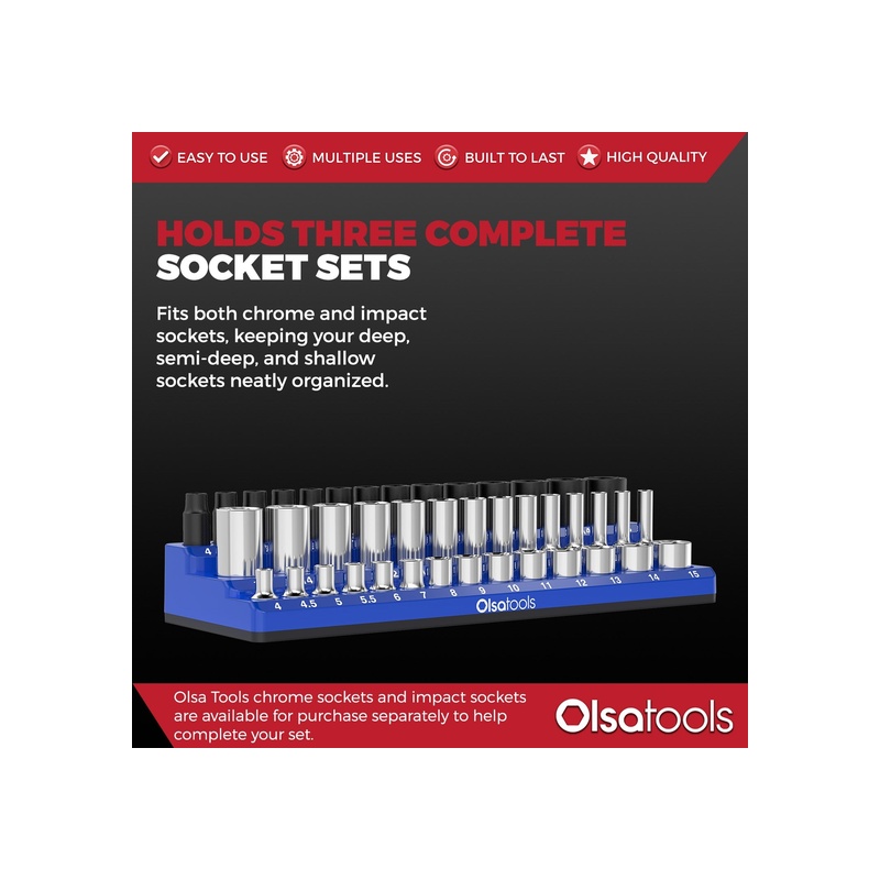 3-Row Magnetic Socket Holders - 图片 23