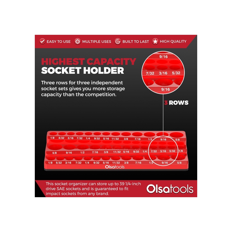 3-Row Magnetic Socket Holders - 图片 26