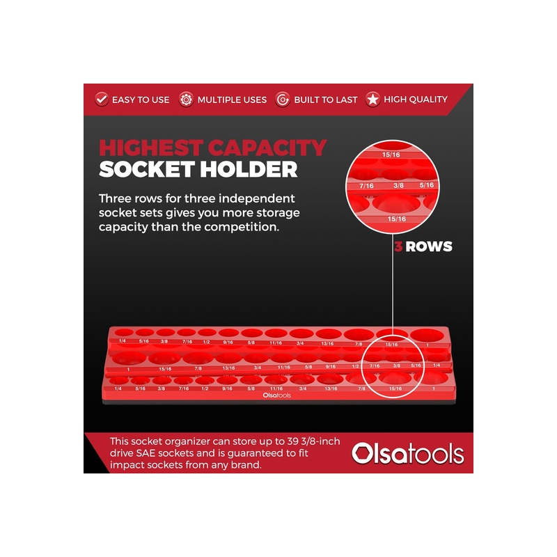 3-Row Magnetic Socket Holders - 图片 42