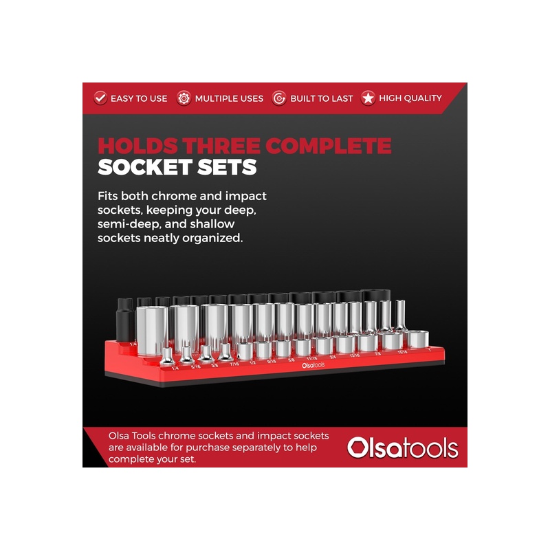 3-Row Magnetic Socket Holders - 图片 43