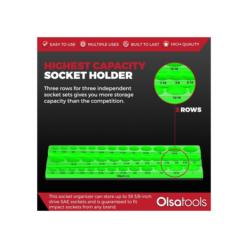 3-Row Magnetic Socket Holders - 图片 50