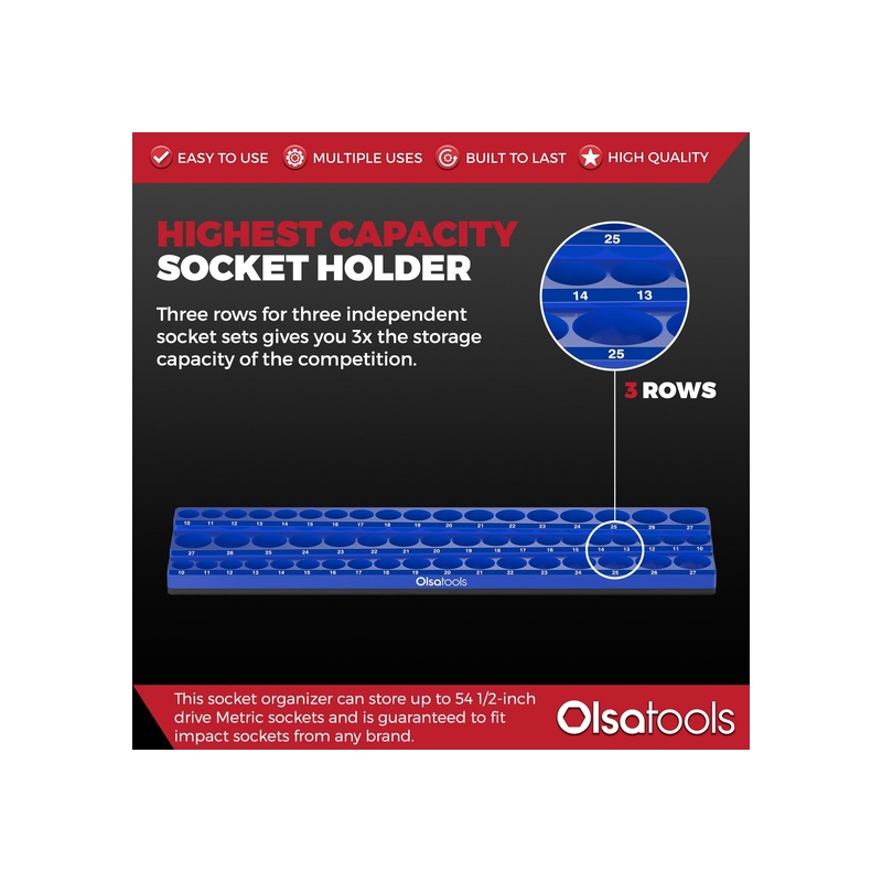 3-Row Magnetic Socket Holders - 图片 54