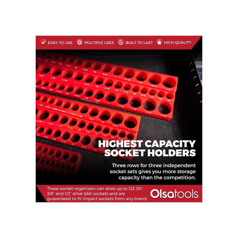 3-Row Magnetic Socket Holders - 图片 70