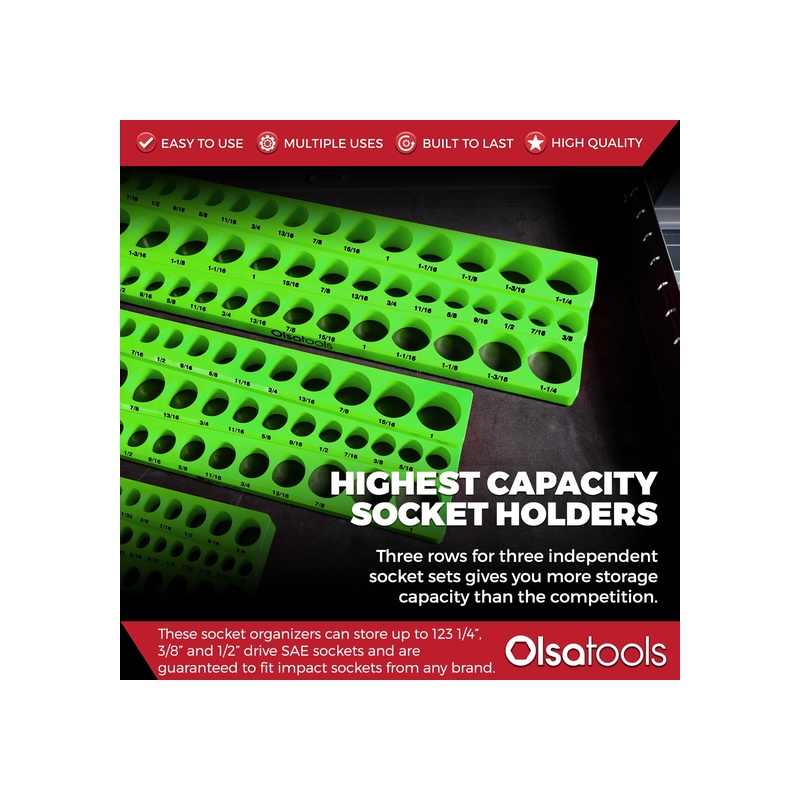 3-Row Magnetic Socket Holders - 图片 74