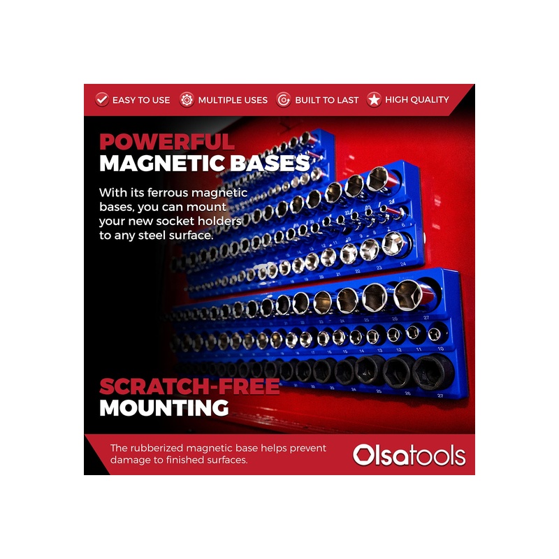3-Row Magnetic Socket Holders - 图片 85